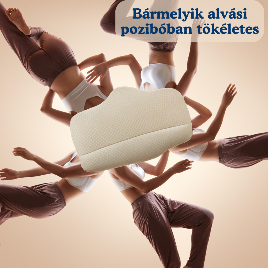 Univerzális anatómiai memóriahabos párna, amely minden alvási pozícióban – oldalt fekve, háton fekve vagy hason alvás közben – optimális nyaktámaszt és gerinctartást biztosít. Ergonomikus kialakítása segít csökkenteni a nyak- és hátfájdalmat, javítja az alvásminőséget és támogatja a pihentető, regeneráló alvást.